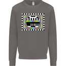 TV Test Pattern as Worn by Mens Sweatshirt Jumper Charcoal