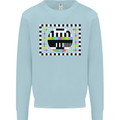 TV Test Pattern as Worn by Mens Sweatshirt Jumper Light Blue