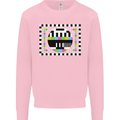 TV Test Pattern as Worn by Mens Sweatshirt Jumper Light Pink