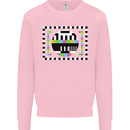 TV Test Pattern as Worn by Mens Sweatshirt Jumper Light Pink