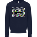 TV Test Pattern as Worn by Mens Sweatshirt Jumper Navy Blue