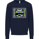 TV Test Pattern as Worn by Mens Sweatshirt Jumper Navy Blue