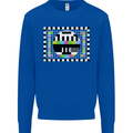 TV Test Pattern as Worn by Mens Sweatshirt Jumper Royal Blue