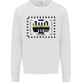 TV Test Pattern as Worn by Mens Sweatshirt Jumper White