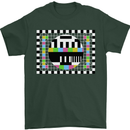 TV Test Pattern as Worn by Mens T-Shirt Cotton Gildan Forest Green
