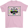 TV Test Pattern as Worn by Mens T-Shirt Cotton Gildan Light Pink