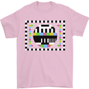 TV Test Pattern as Worn by Mens T-Shirt Cotton Gildan Light Pink