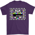 TV Test Pattern as Worn by Mens T-Shirt Cotton Gildan Purple