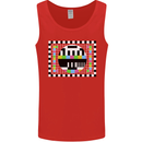TV Test Pattern as Worn by Mens Vest Tank Top Red