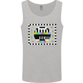 TV Test Pattern as Worn by Mens Vest Tank Top Sports Grey