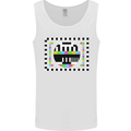 TV Test Pattern as Worn by Mens Vest Tank Top White