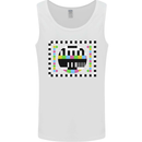 TV Test Pattern as Worn by Mens Vest Tank Top White