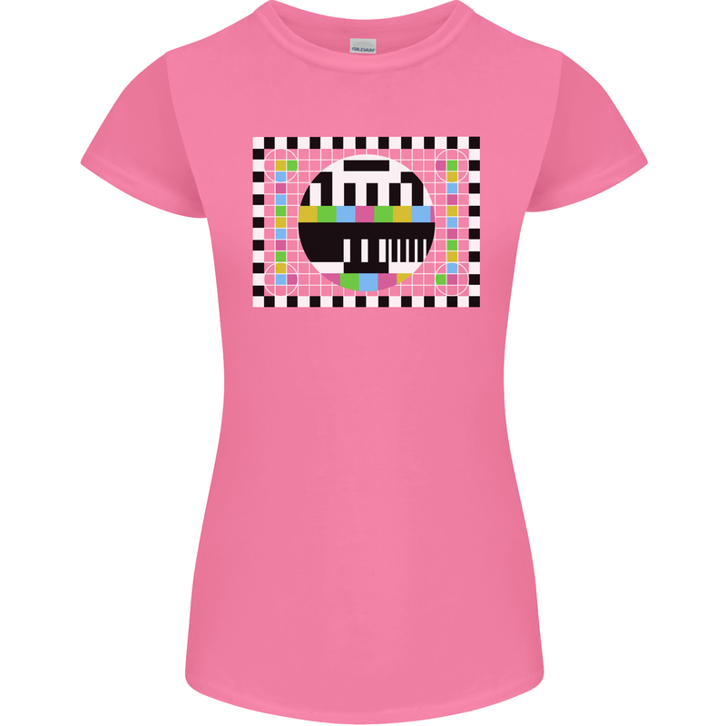 TV Test Pattern as Worn by Womens Petite Cut T-Shirt Azalea