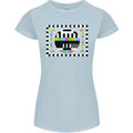 TV Test Pattern as Worn by Womens Petite Cut T-Shirt Light Blue