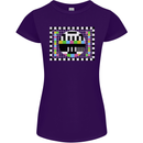 TV Test Pattern as Worn by Womens Petite Cut T-Shirt Purple