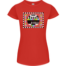 TV Test Pattern as Worn by Womens Petite Cut T-Shirt Red