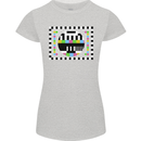 TV Test Pattern as Worn by Womens Petite Cut T-Shirt Sports Grey