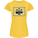 TV Test Pattern as Worn by Womens Petite Cut T-Shirt Yellow
