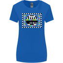 TV Test Pattern as Worn by Womens Wider Cut T-Shirt Royal Blue