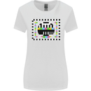 TV Test Pattern as Worn by Womens Wider Cut T-Shirt White
