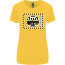 TV Test Pattern as Worn by Womens Wider Cut T-Shirt Yellow