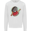 Table Tennis Paddles Ping Pong Kids Sweatshirt Jumper White