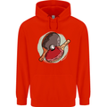 Table Tennis Paddles Ping Pong Mens 80% Cotton Hoodie Bright Red