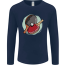 Table Tennis Paddles Ping Pong Mens Long Sleeve T-Shirt Navy Blue