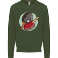 Table Tennis Paddles Ping Pong Mens Sweatshirt Jumper Forest Green