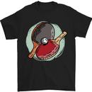 Table Tennis Paddles Ping Pong Mens T-Shirt 100% Cotton Black