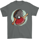 Table Tennis Paddles Ping Pong Mens T-Shirt 100% Cotton Charcoal