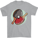 Table Tennis Paddles Ping Pong Mens T-Shirt 100% Cotton Sports Grey