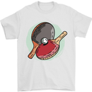 Table Tennis Paddles Ping Pong Mens T-Shirt 100% Cotton White