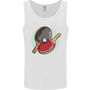 Table Tennis Paddles Ping Pong Mens Vest Tank Top White