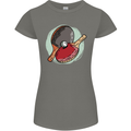 Table Tennis Paddles Ping Pong Womens Petite Cut T-Shirt Charcoal