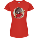 Table Tennis Paddles Ping Pong Womens Petite Cut T-Shirt Red