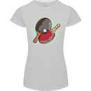 Table Tennis Paddles Ping Pong Womens Petite Cut T-Shirt Sports Grey