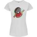 Table Tennis Paddles Ping Pong Womens Petite Cut T-Shirt White