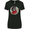 Table Tennis Paddles Ping Pong Womens Wider Cut T-Shirt Black