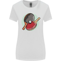 Table Tennis Paddles Ping Pong Womens Wider Cut T-Shirt White