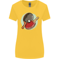 Table Tennis Paddles Ping Pong Womens Wider Cut T-Shirt Yellow