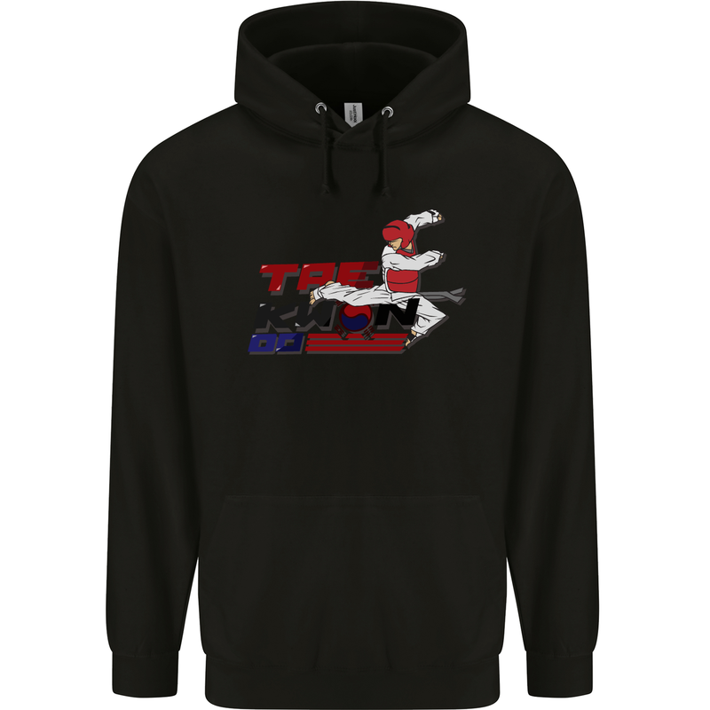 Taekwondo Fighter Mixed Martial Arts MMA Childrens Kids Hoodie Black