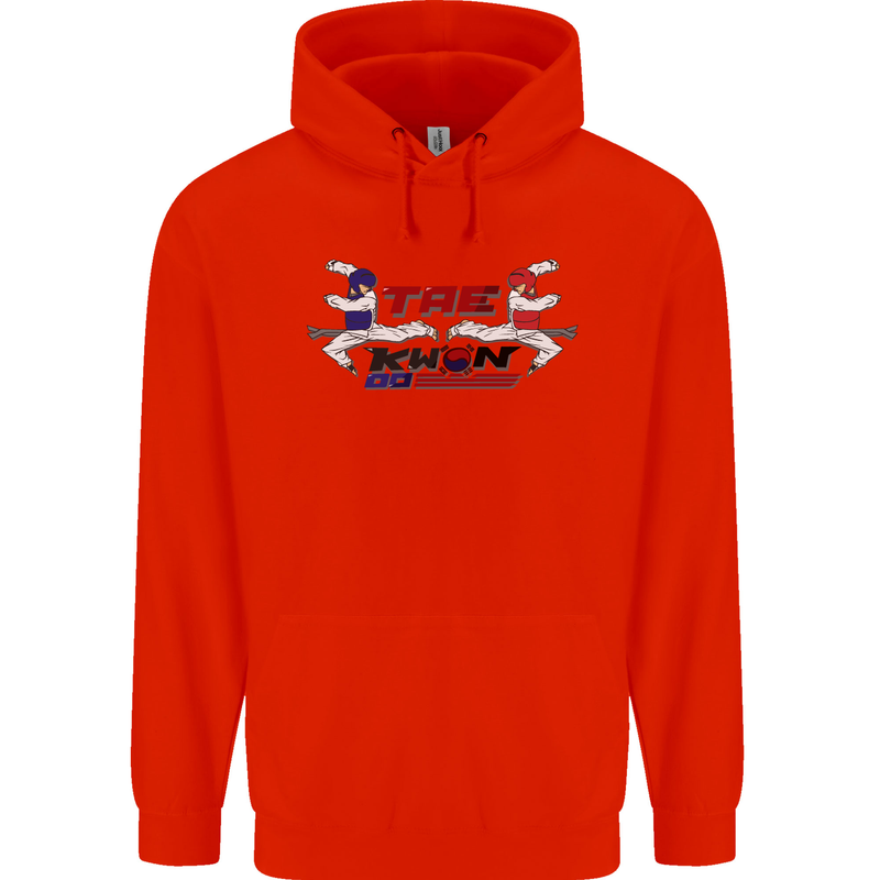 Taekwondo Fighter Mixed Martial Arts MMA Childrens Kids Hoodie Bright Red