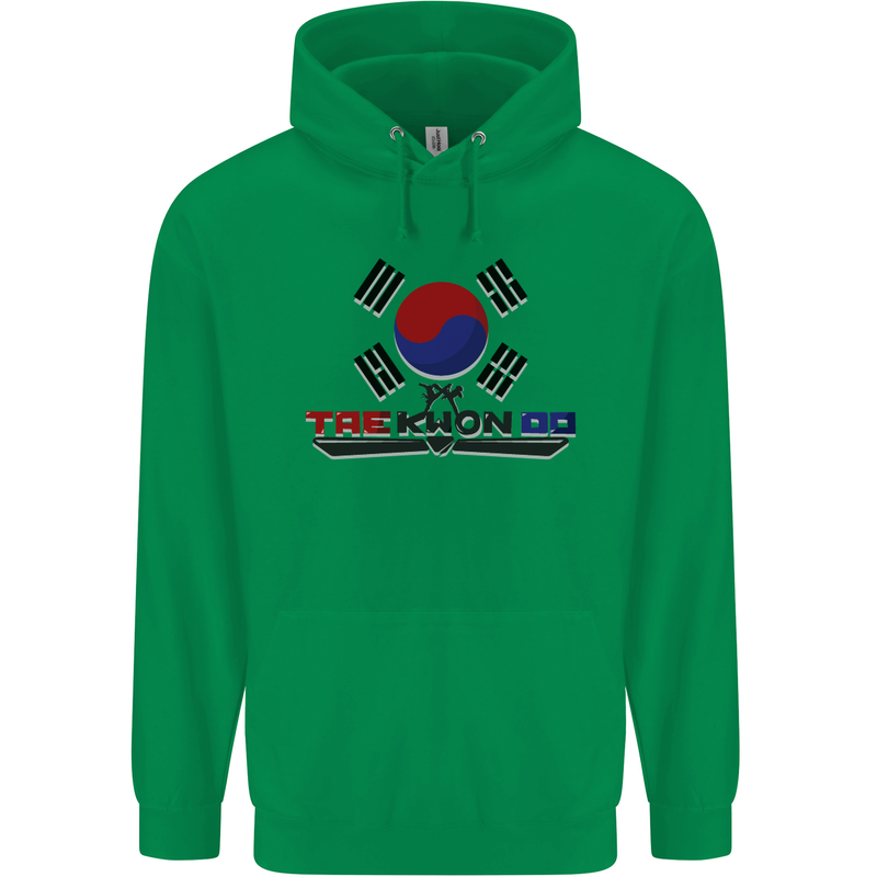 Taekwondo Fighter Mixed Martial Arts MMA Childrens Kids Hoodie Irish Green