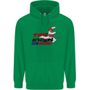 Taekwondo Fighter Mixed Martial Arts MMA Childrens Kids Hoodie Irish Green