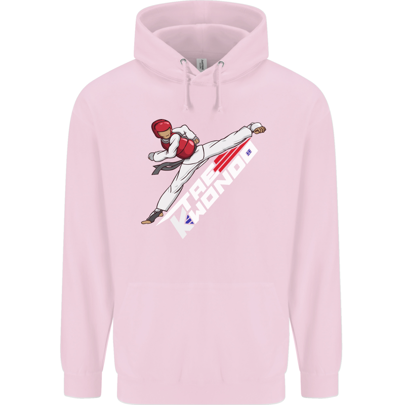 Taekwondo Fighter Mixed Martial Arts MMA Childrens Kids Hoodie Light Pink
