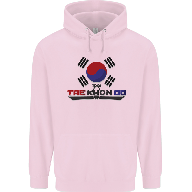 Taekwondo Fighter Mixed Martial Arts MMA Childrens Kids Hoodie Light Pink