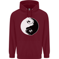 Taekwondo Fighter Mixed Martial Arts MMA Childrens Kids Hoodie Maroon