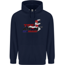 Taekwondo Fighter Mixed Martial Arts MMA Childrens Kids Hoodie Navy Blue