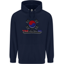 Taekwondo Fighter Mixed Martial Arts MMA Childrens Kids Hoodie Navy Blue